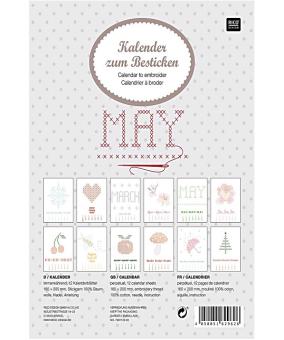 Borduurpakket Rico Design Kalender 79917.52.00
